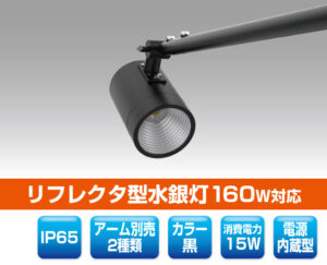 外照式看板向けアーム型LED照明 1204